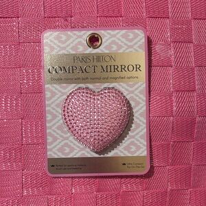 Paris Hilton Pink Heart Crystal Compact Mirror